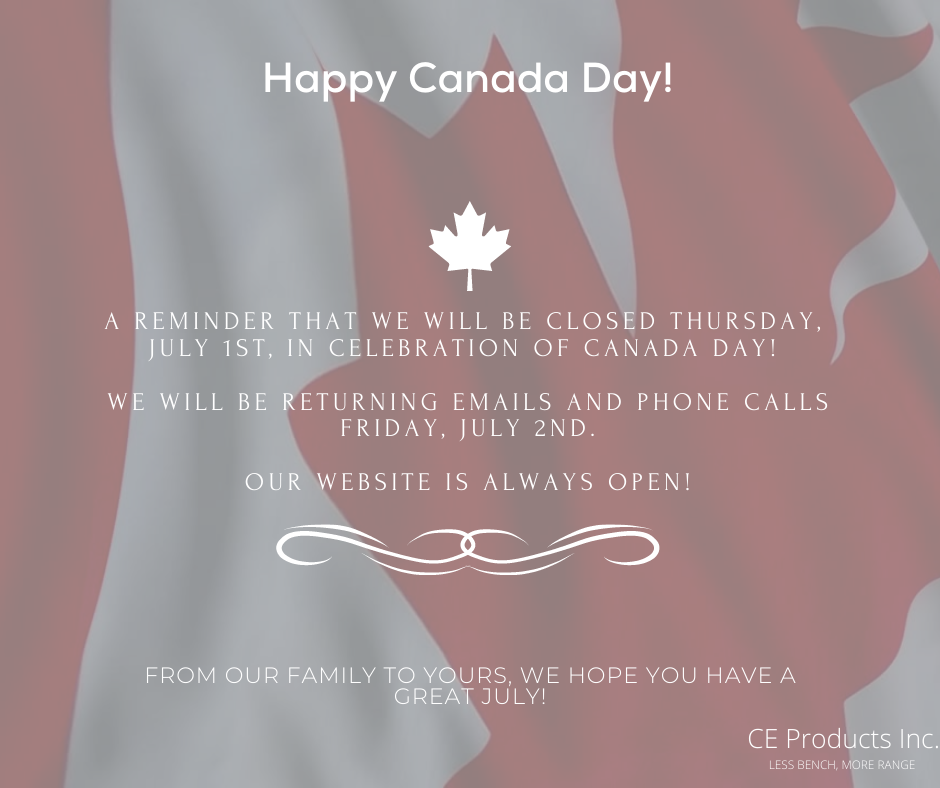 Office Closed July 1st for Canada Day!